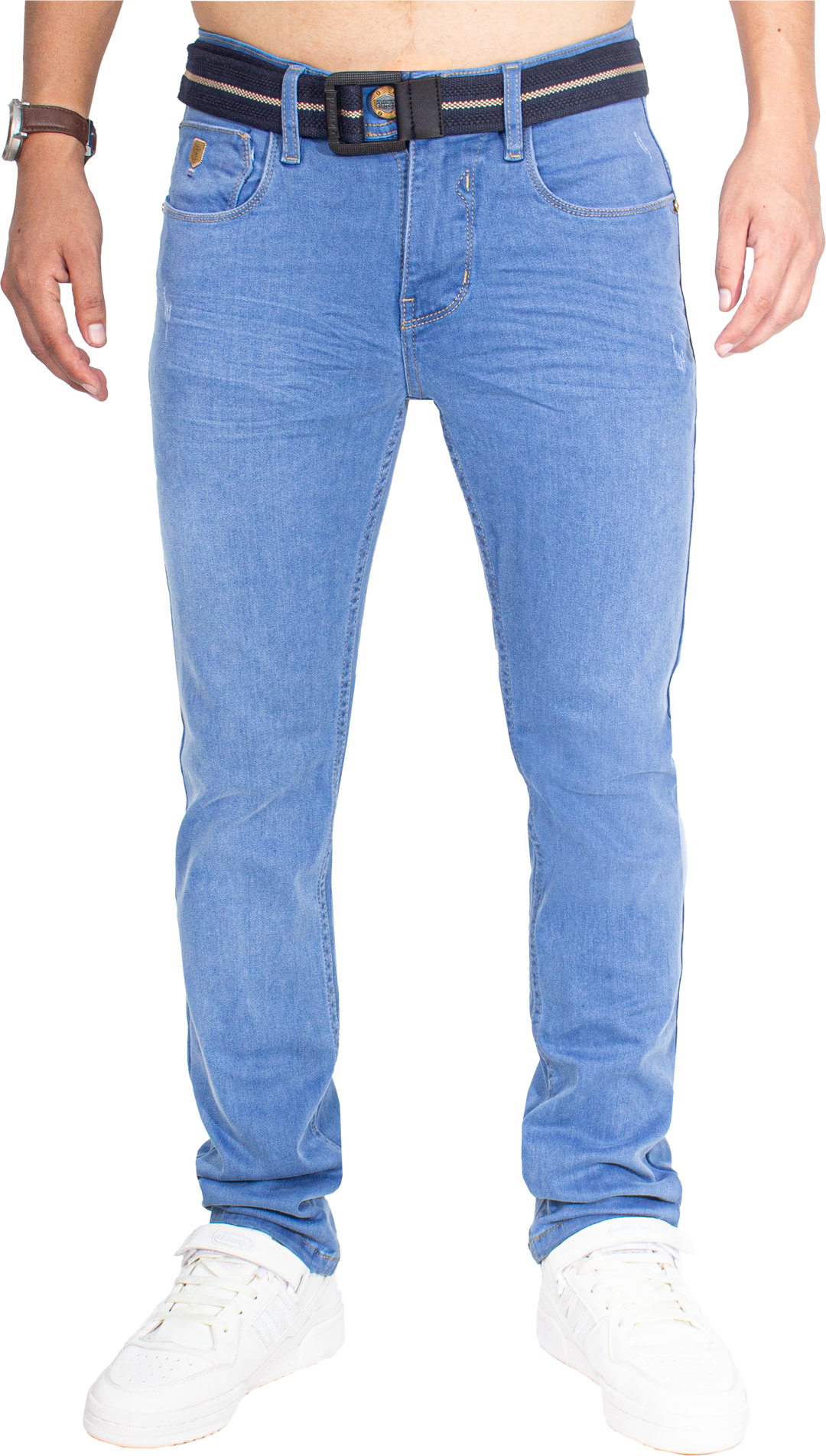 JEANS SEMIPITILLO - DENIM COMFORT - CELESTE