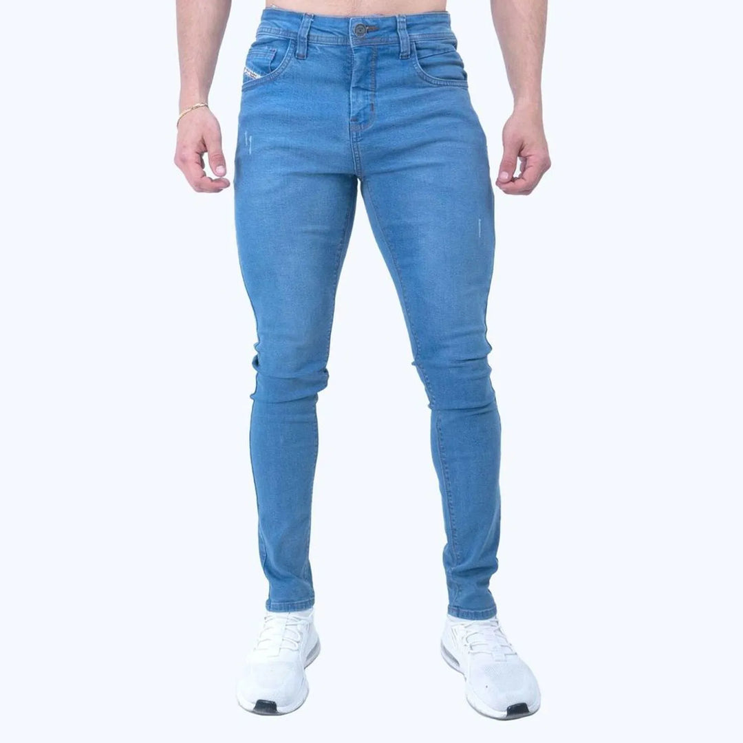 JEANS SEMIPITILLO - DENIM COMFORT - CELESTE