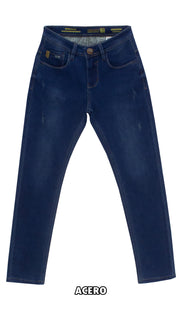 👖 Pantalón jean QUANTIC - satinado - semi pitillo